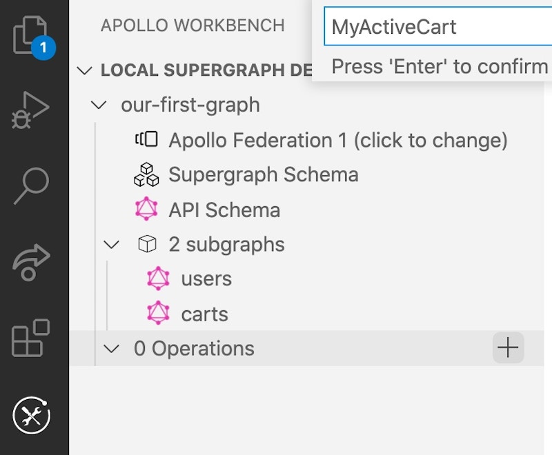 Creating a new GraphQL operation