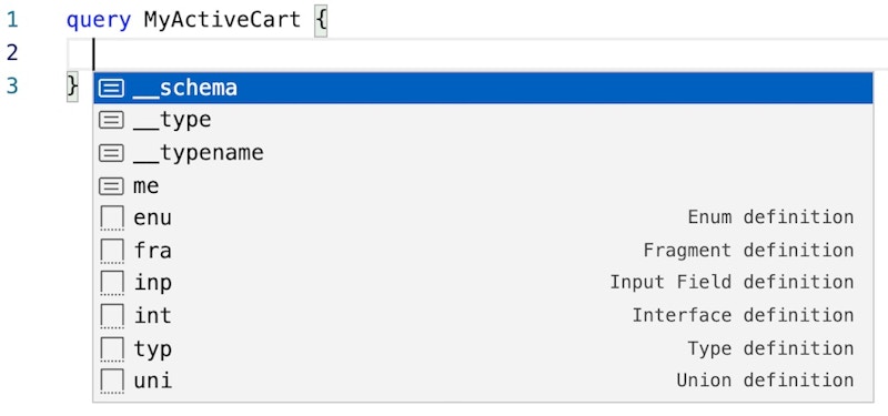 Intelligent code completion while creating operations