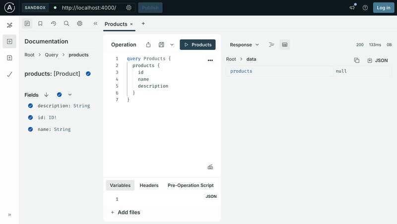 Query products' info with connector subgraph