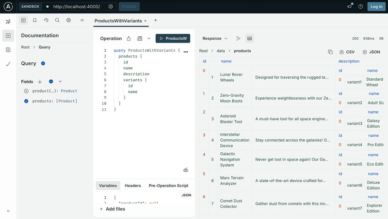 Schema Visualization in GraphOS Studio