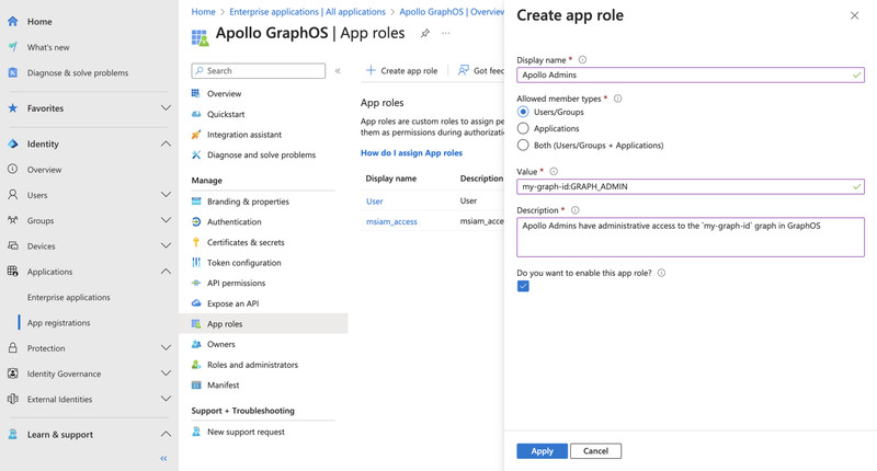 App role creation in Microsoft Entra ID