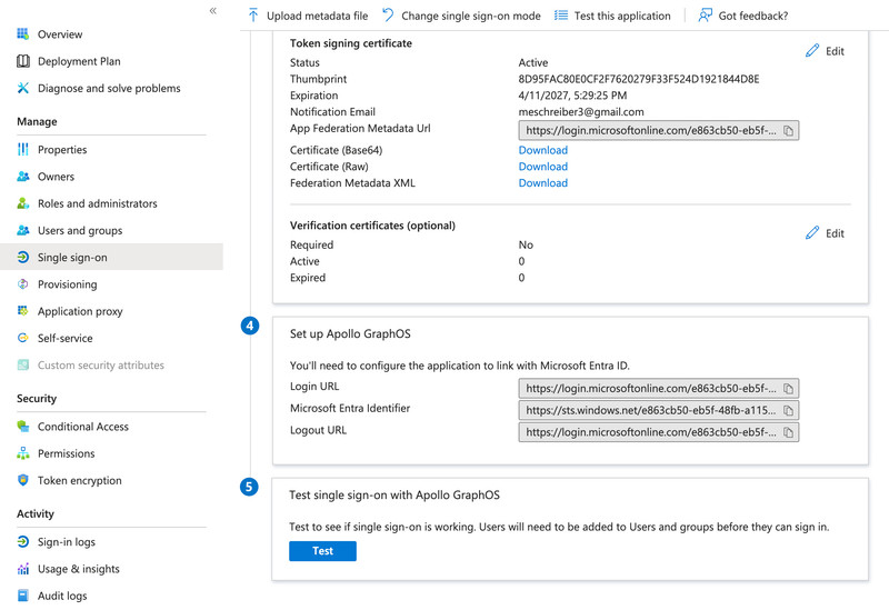 SSO testing in Microsoft Entra ID