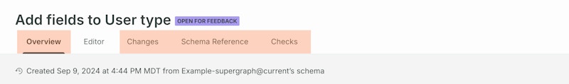 Schema proposals tabs in GraphOS Studio