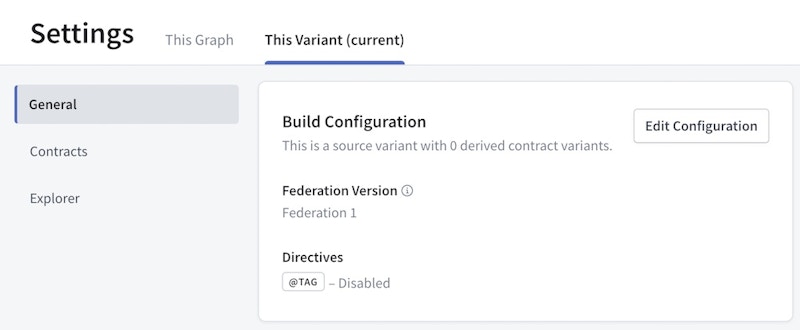 Edit variant settings in Studio