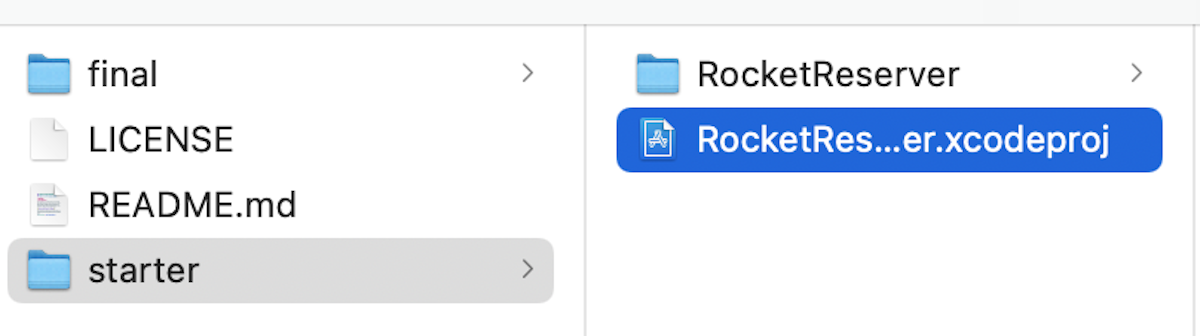 Folder structure for opening project