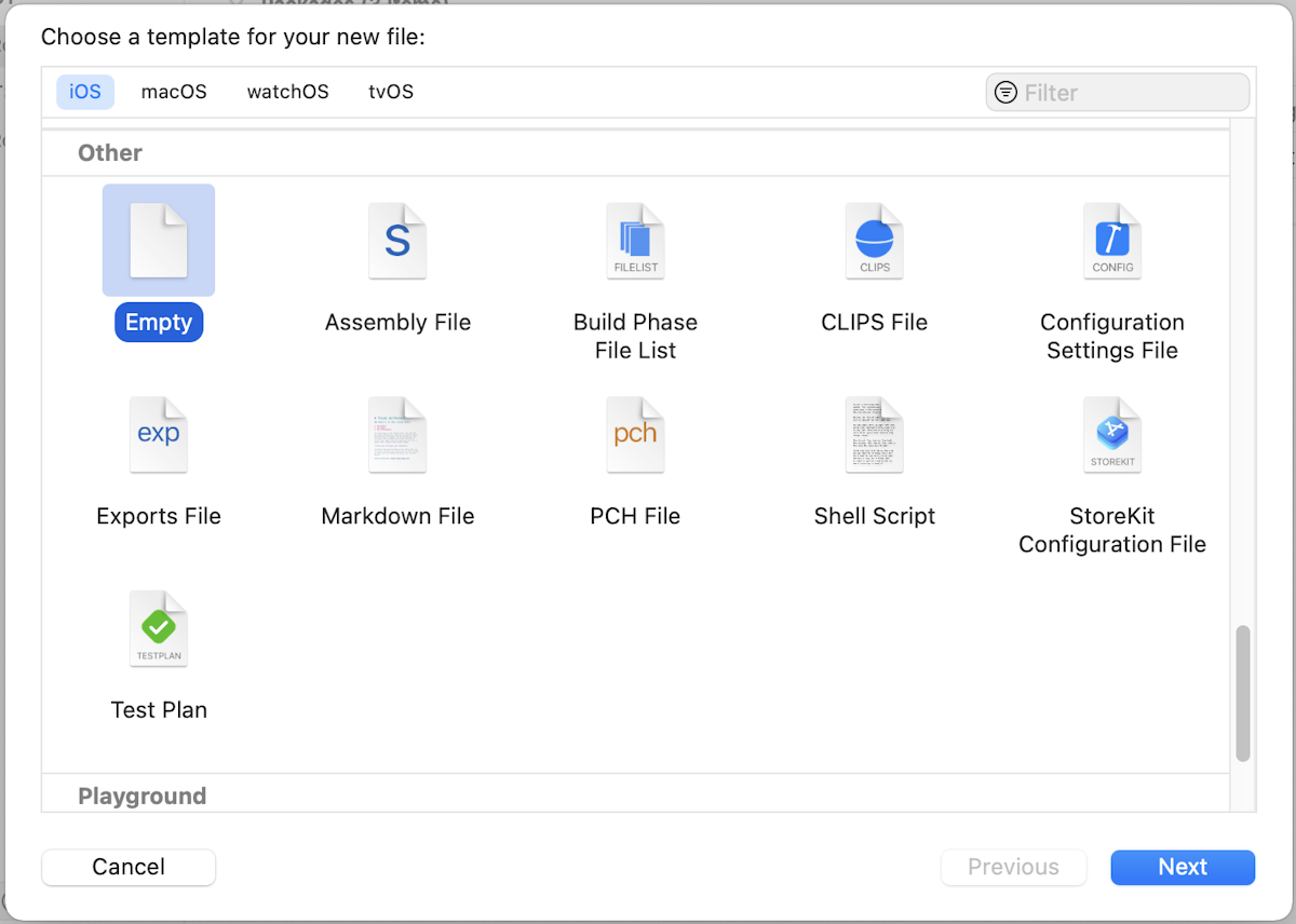 Empty file template