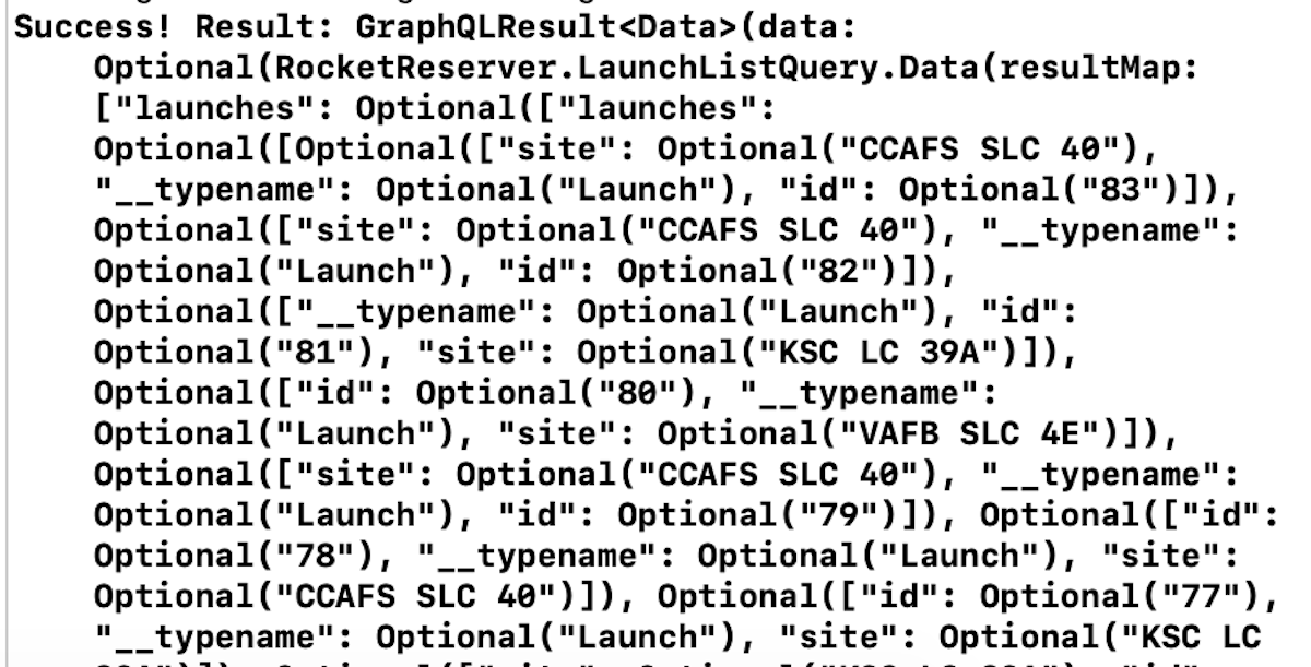 Success log output