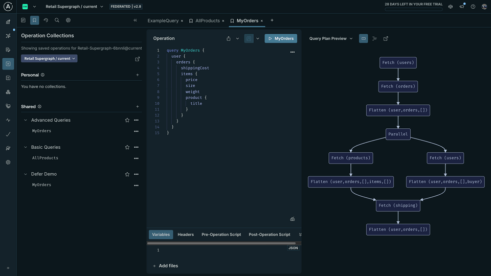 The response panel in Explorer, highlighted in pink.