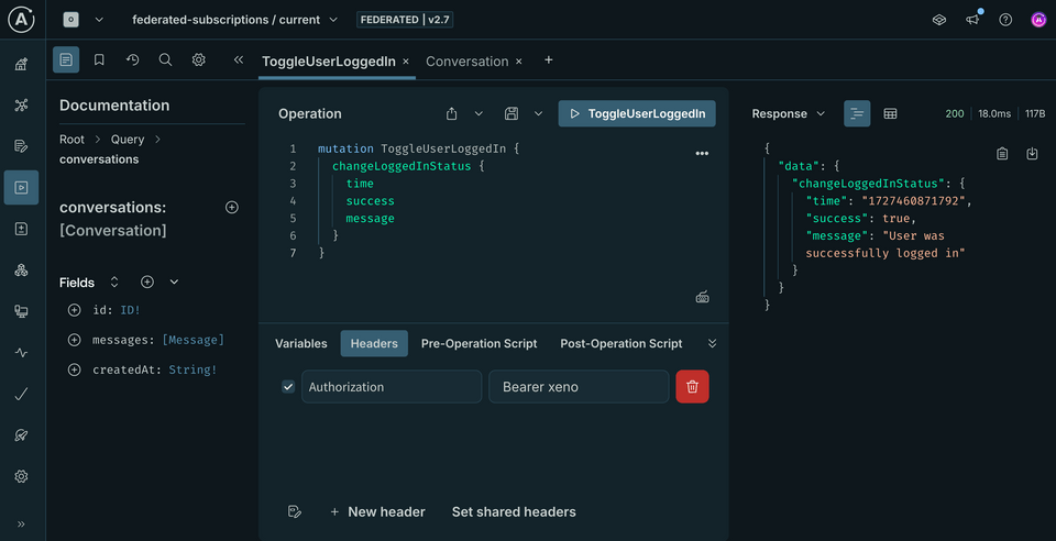 Toggling the logged in state of our authenticated user