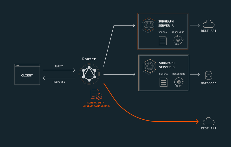 Supergraph with connectors